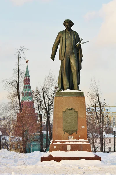 Monument voor i. repin in Moskou — Stockfoto