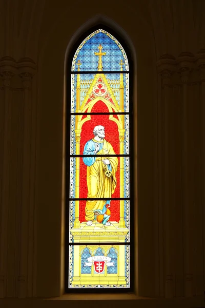 Stained glass depicting St. Peter — Stock Photo, Image