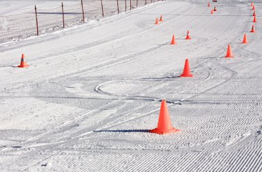 Marking of the ski slopes clipart