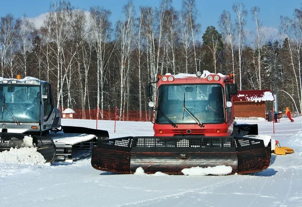 Técnica para as pistas de esqui — Fotografia de Stock