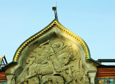 Detail of facade of the Tretyakov Gallery in Moscow clipart