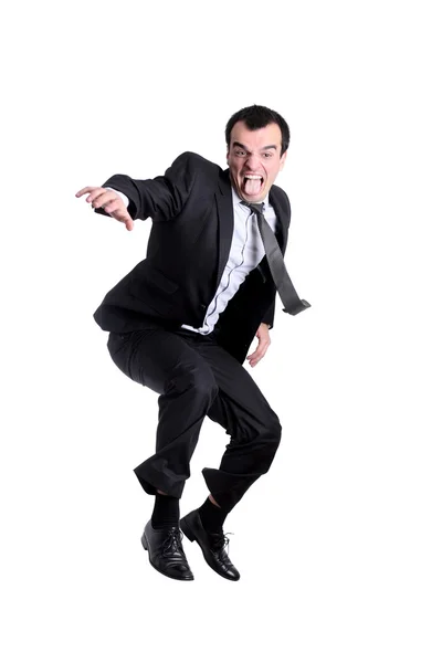 Jumping businessman — Stock Photo, Image