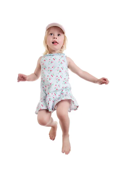 Petite fille sautant — Photo