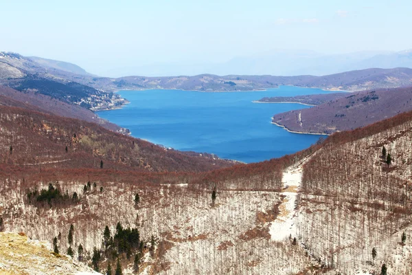 Jezero Mavrovo, Makedonie — Stock fotografie