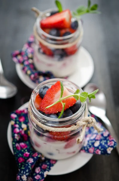 stock image Fruit yoghurt