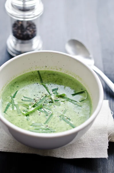 stock image Wild garlic soup