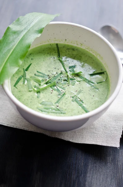 stock image Wild garlic soup