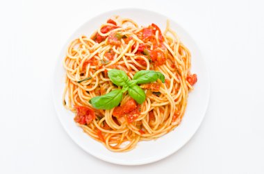 Pasta with tomato clipart