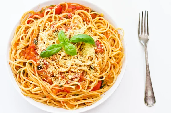 Pasta con tomate — Foto de Stock