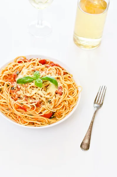 Pasta with tomato — Stock Photo, Image