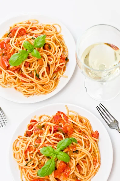 Stock image Spaghetti whit tomato sauce