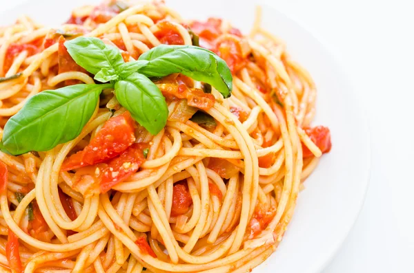 Spaghetti con salsa di pomodoro — Foto Stock