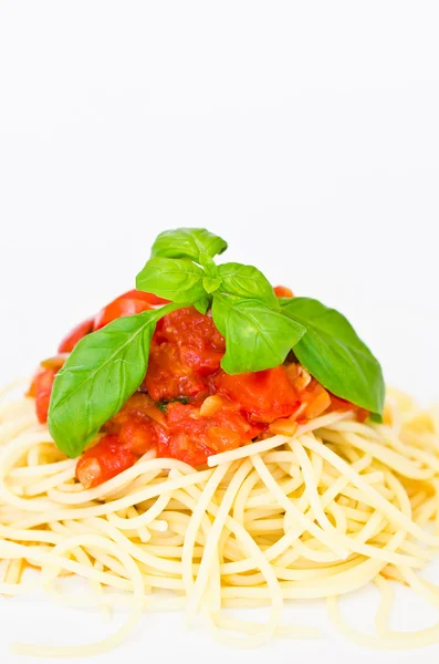 Pasta con salsa de tomate —  Fotos de Stock