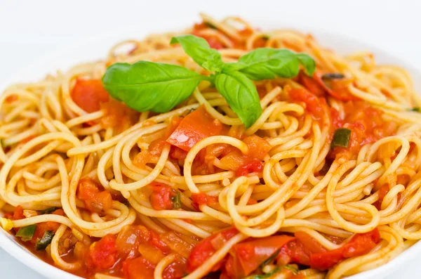 Pasta with tomato sauce Stock Image