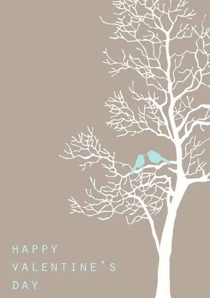 Amores pássaros na árvore — Fotografia de Stock