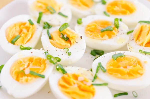 Ovos meio cozidos — Fotografia de Stock