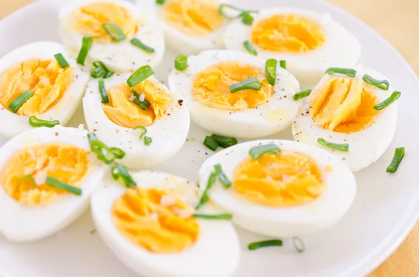 Ovos meio cozidos — Fotografia de Stock