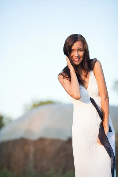 stock image Woman in countryside