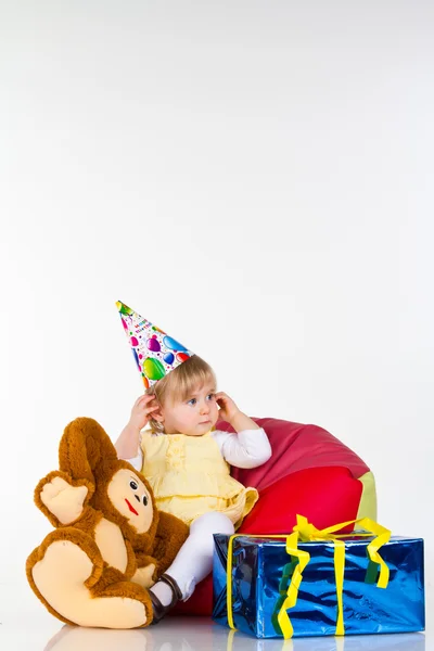 Criança em aniversário — Fotografia de Stock