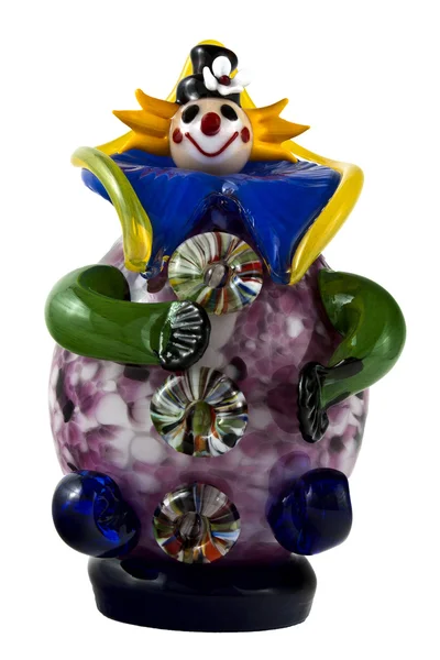 Glass figurine of the clown — Stock Photo, Image