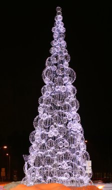 gece büyük Noel ağacı