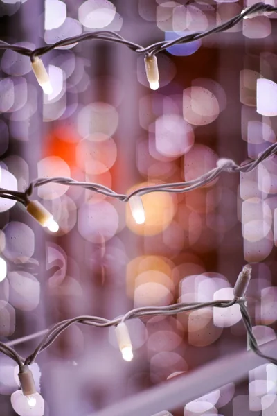 Luzes de Natal e bokeh — Fotografia de Stock