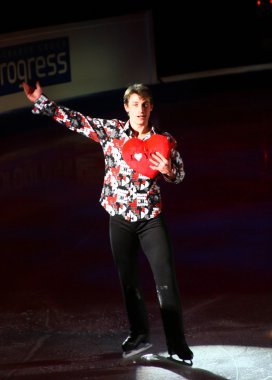 Brian Joubert with lovely heart (France) clipart