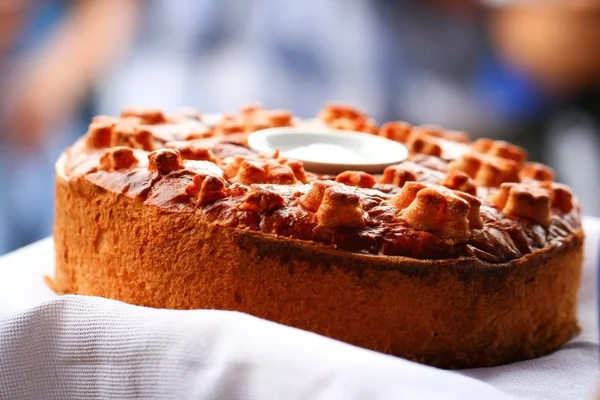 stock image Closeup of wonderful wedding loaf