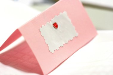 Empty greeting / wedding card with place for a text clipart