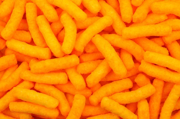 Closeup of Cheese Puffs — Stock Photo, Image