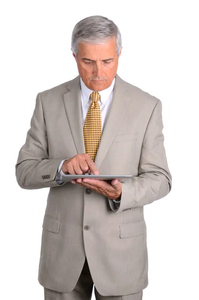 Affärsman med Tablet Computer — Stockfoto