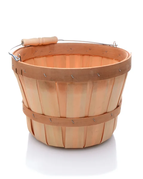 Basket with wood handle — Stock Photo, Image