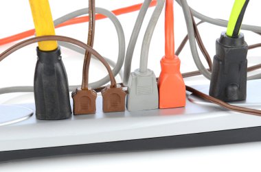 Power Strip With Electrical Cords clipart