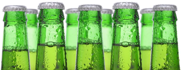 Closeup of beer bottles — Stock Photo, Image