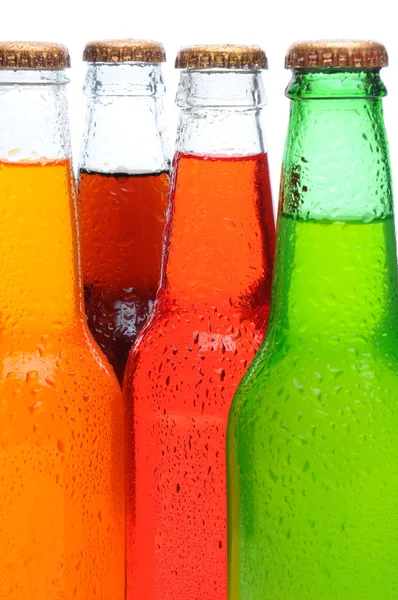Closeup of Four Soda Bottles — Stock Photo, Image