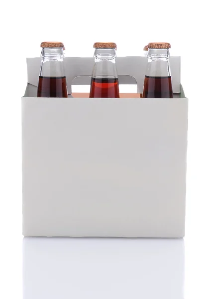 Zes pack van cola frisdrank flessen — Stockfoto