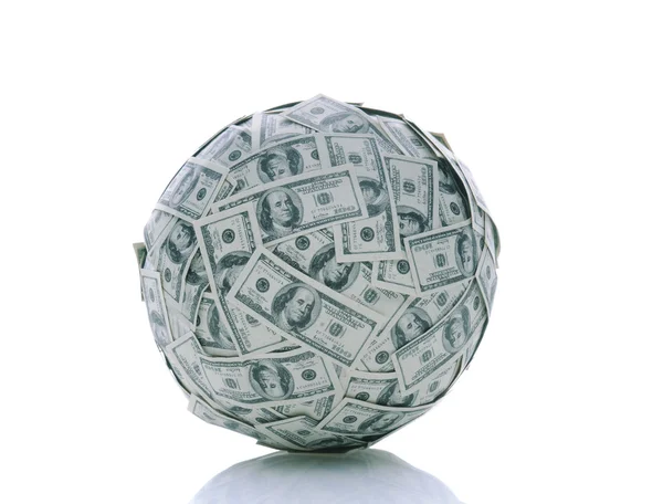 Uma bola de dinheiro — Fotografia de Stock