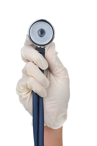 Pielęgniarka ręka z stetoskop — Zdjęcie stockowe