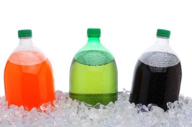 2 Liter Soda Bottles in Ice clipart