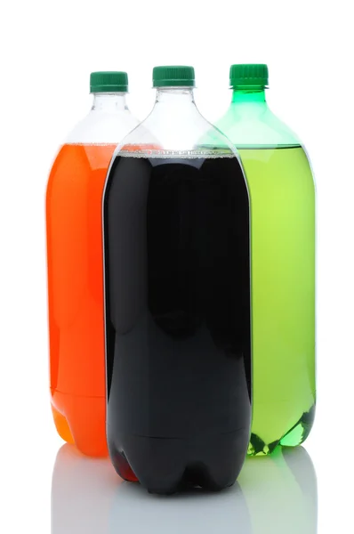 Large Soda Bottles on White — Stock Photo, Image