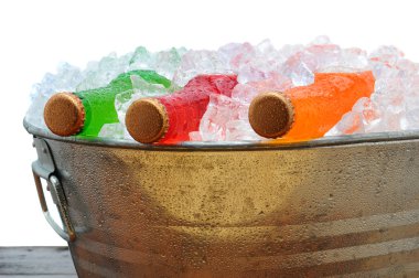 Soda Bottles in PArty Bucket clipart