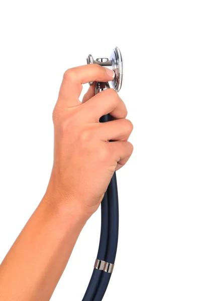 Woman Holding Stethoscope — Stock Photo, Image