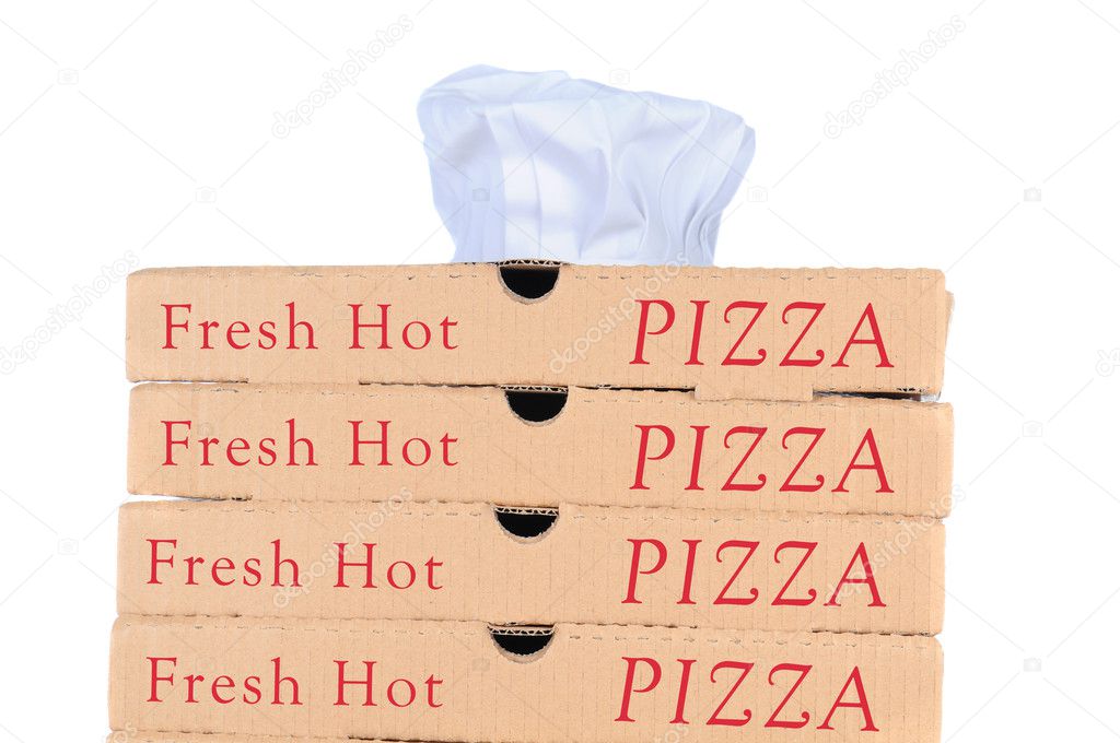 Pizza Boxes with Chef Hat