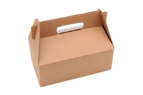 Cardboard Carry-Out Box — Stock Photo, Image