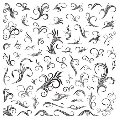 Floral patterns and elements clipart