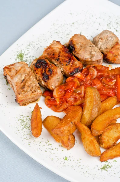 Grilled kebab pork meat — Stock Photo, Image