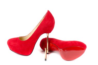 Red female shoes clipart