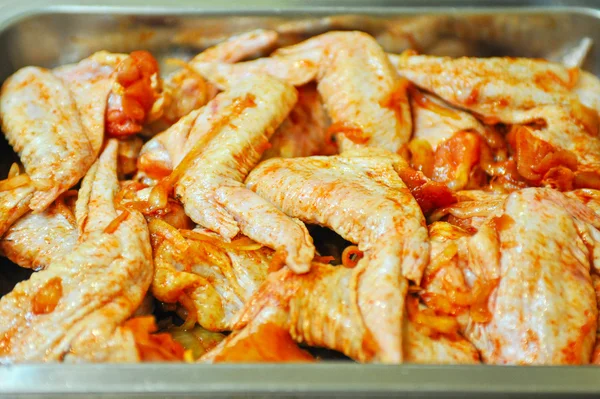 Carne di pollo marinata shashlik — Foto Stock