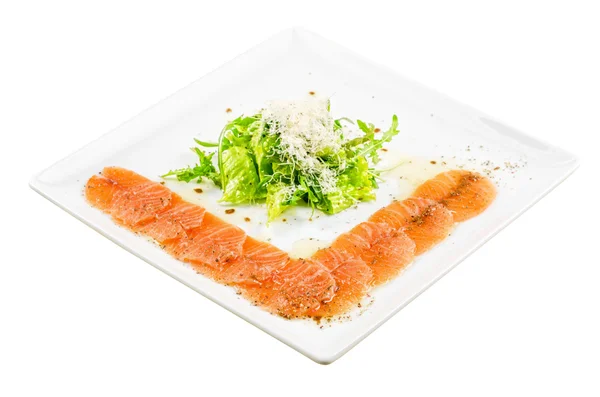 Fish Carpaccio with salad — Stock Photo, Image