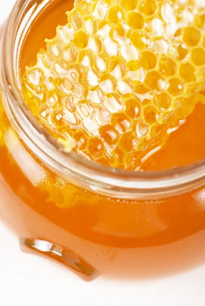 Βάζο με βιολογικό μέλι — Φωτογραφία Αρχείου